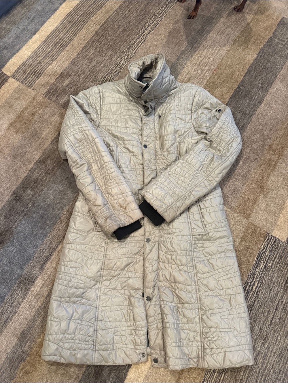 Victorinox Light putty, color Quilted Long Puffer Coat